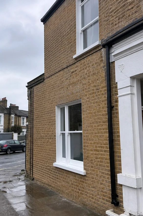 Brick front cleaned and repointed, after
