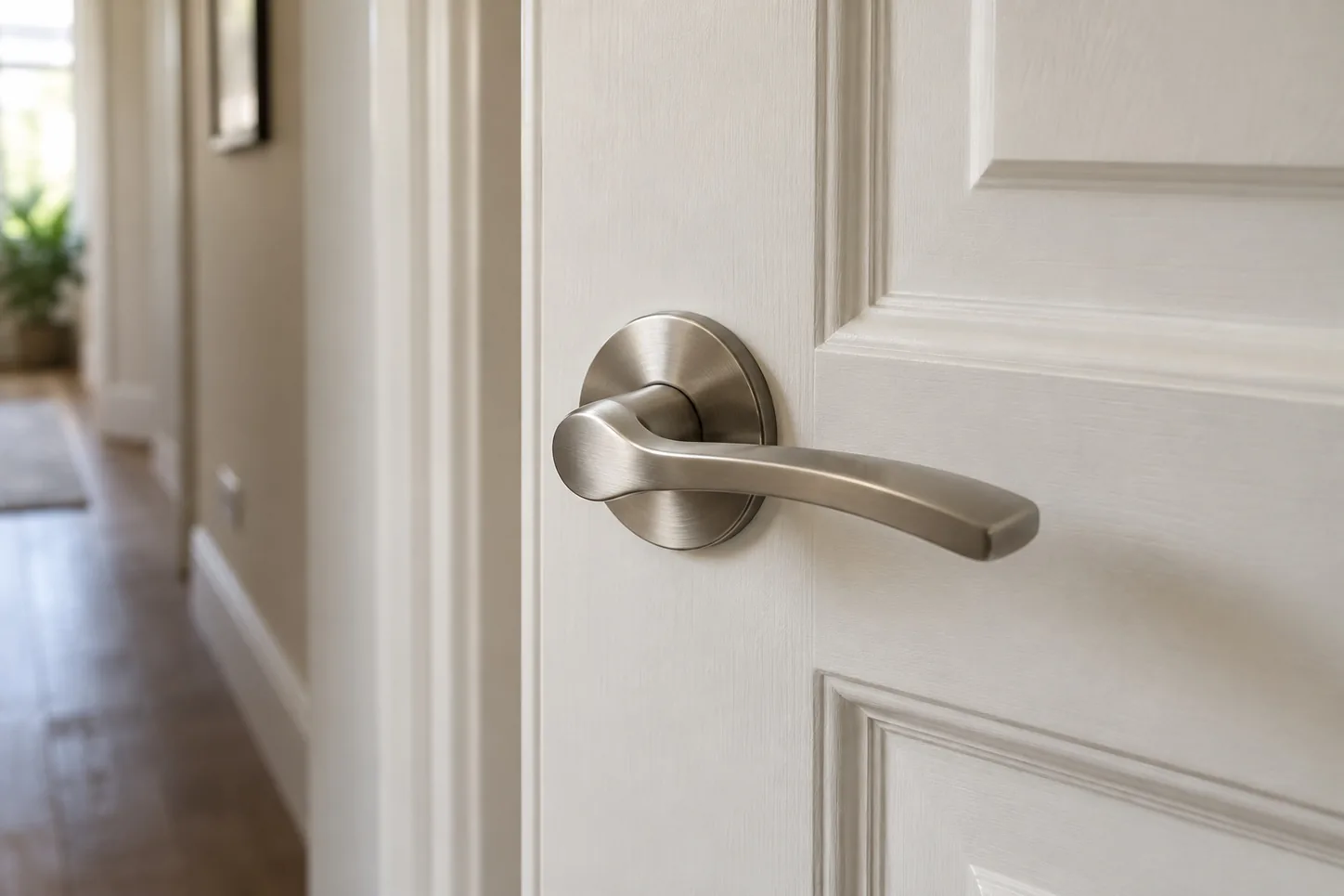 Finished door hardware