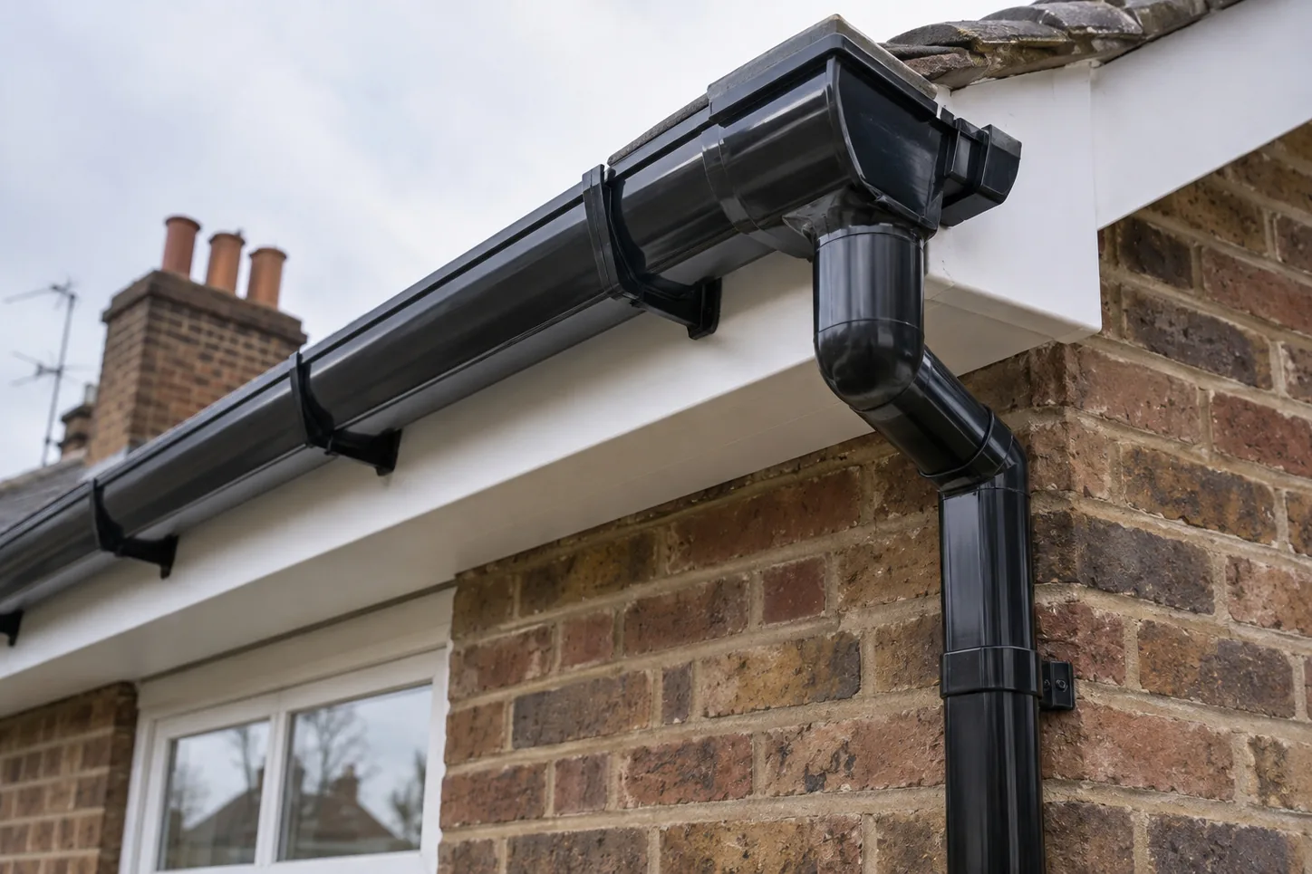 Repaired gutter detail
